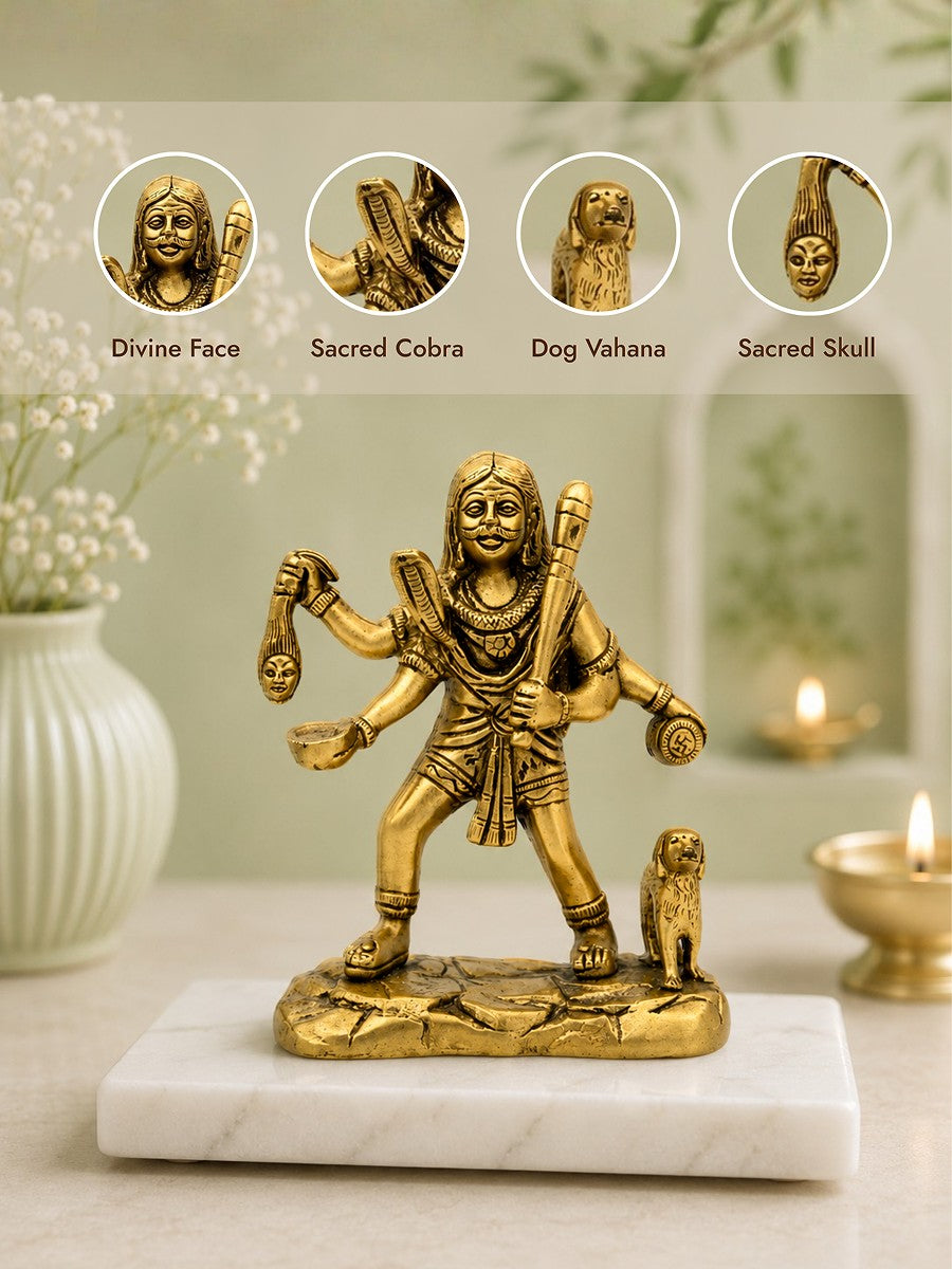 Brass Kaal Bhairav Idol