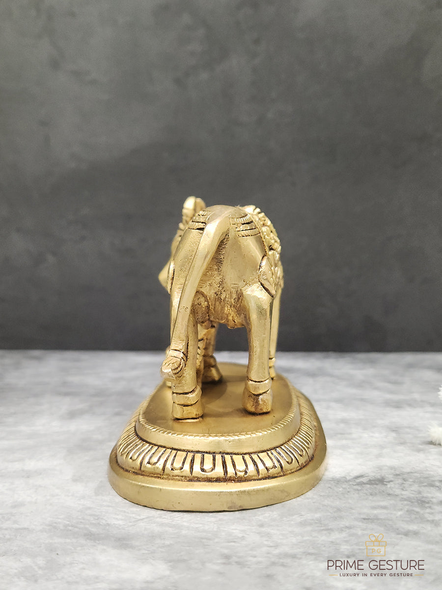 Brass Krishna Cowcalf Idol