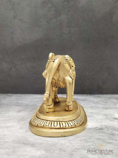 Brass Krishna Cowcalf Idol