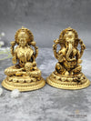 Brass Lakshmi Ganesh Idol Set – Harmony of Prosperity & Wisdom