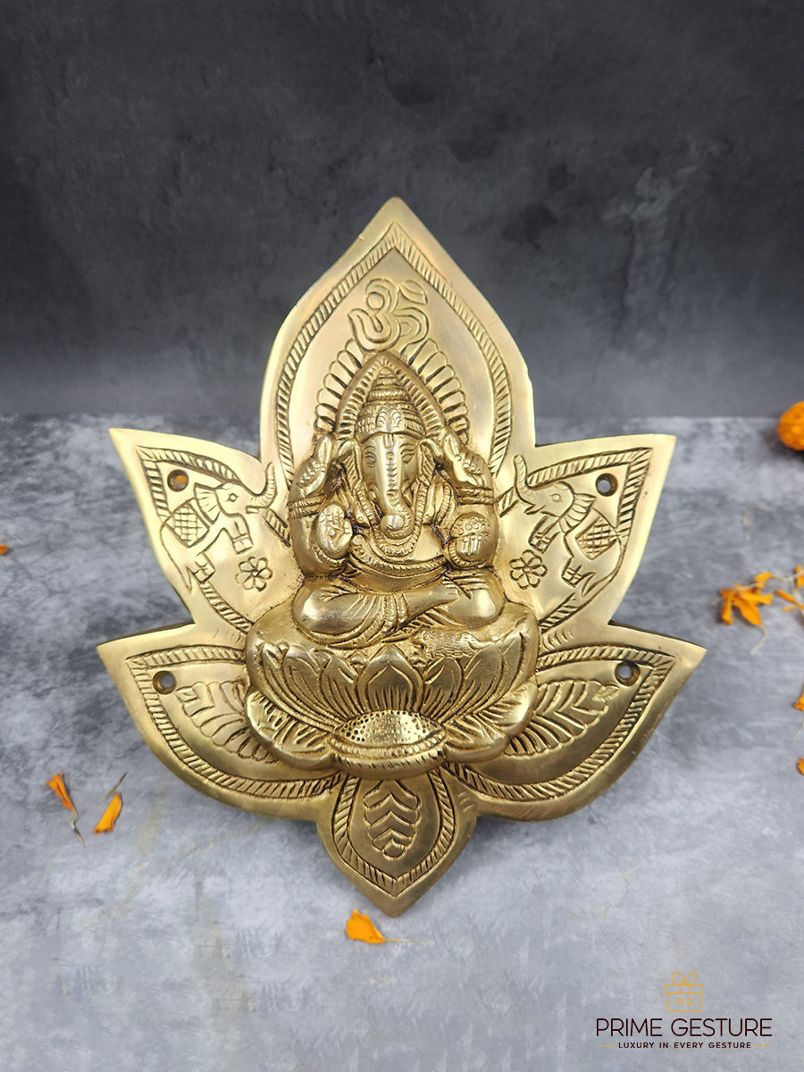 Brass Lakshmi Ganesh Patta Wall and Door Hanging