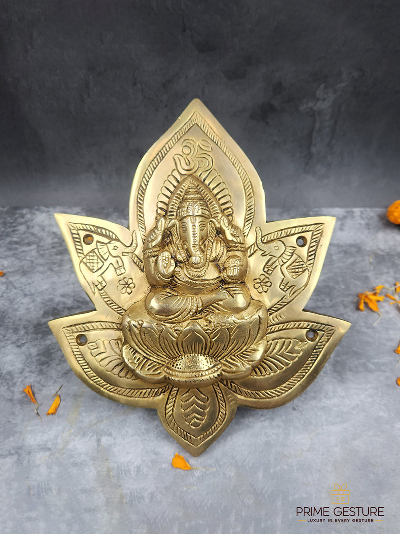 Pure Brass Ganesh Wall Hanging - Product Dimensions