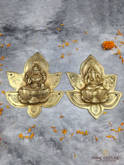 Brass Lakshmi Ganesh Patta Wall and Door Hanging