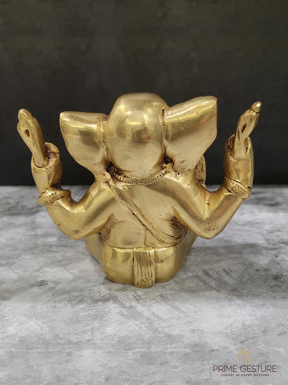 Brass Lord Ganesh Idol