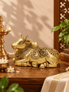 Divine Brass Nandi Seated Idol