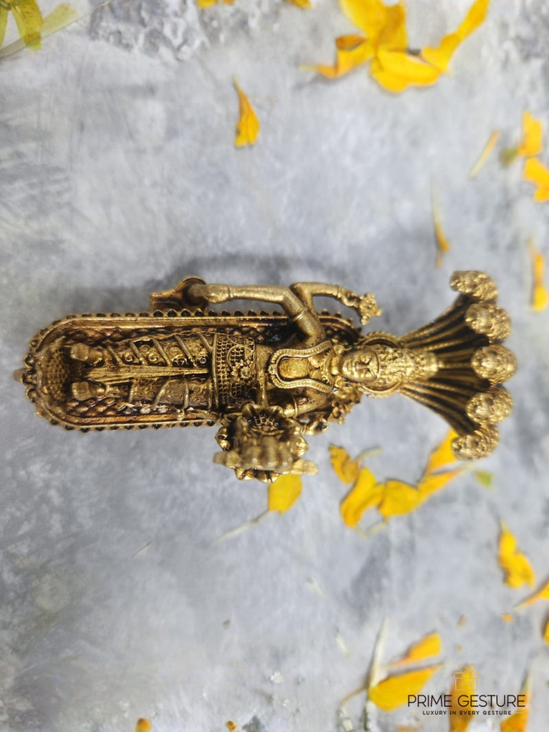 Brass Padmanabhaswamy Idol – Divine Stillness & Eternal Protection - Product Dimensions