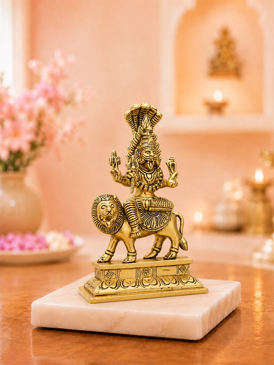 Brass Pratyangira Devi Idol (Mother of Moksha)