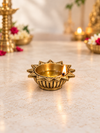 Brass Sun Diya — Star-Shaped Bowl Diya (Surya Diya) for Pooja & Diwali