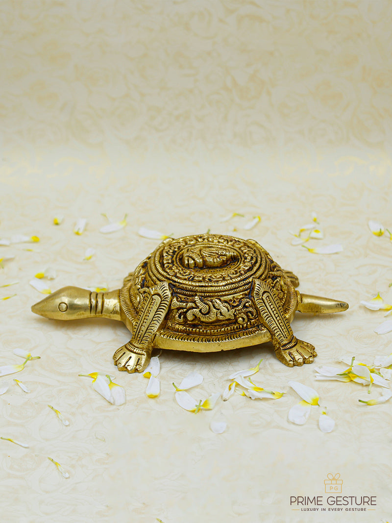 Pure Brass Vastu Tortoise Idol - Product Dimensions