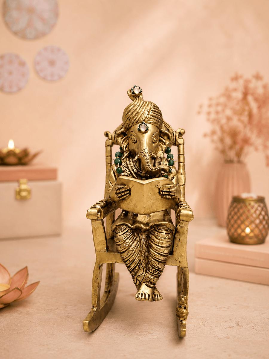 Brass Vidya Vinayak Ganesha Idol