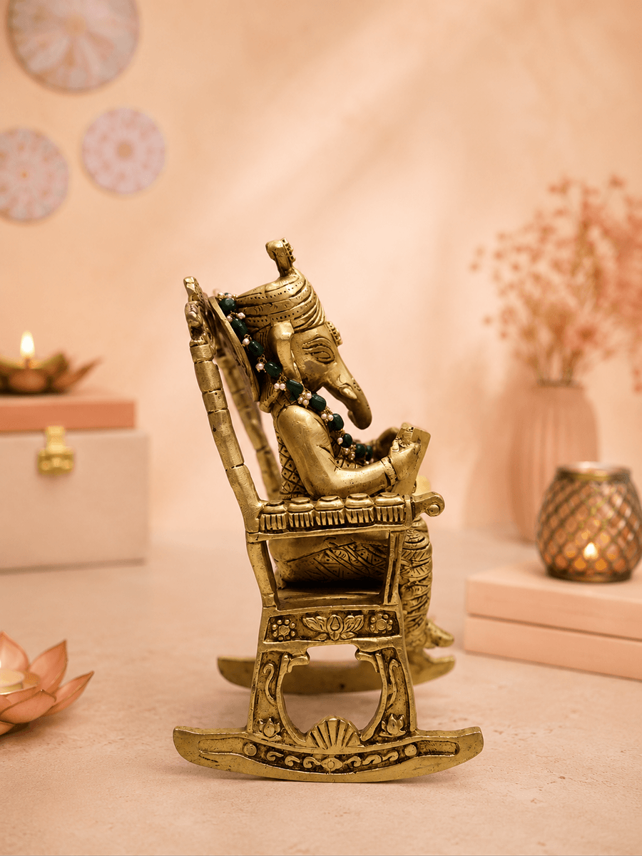 Brass Vidya Vinayak Ganesha Idol