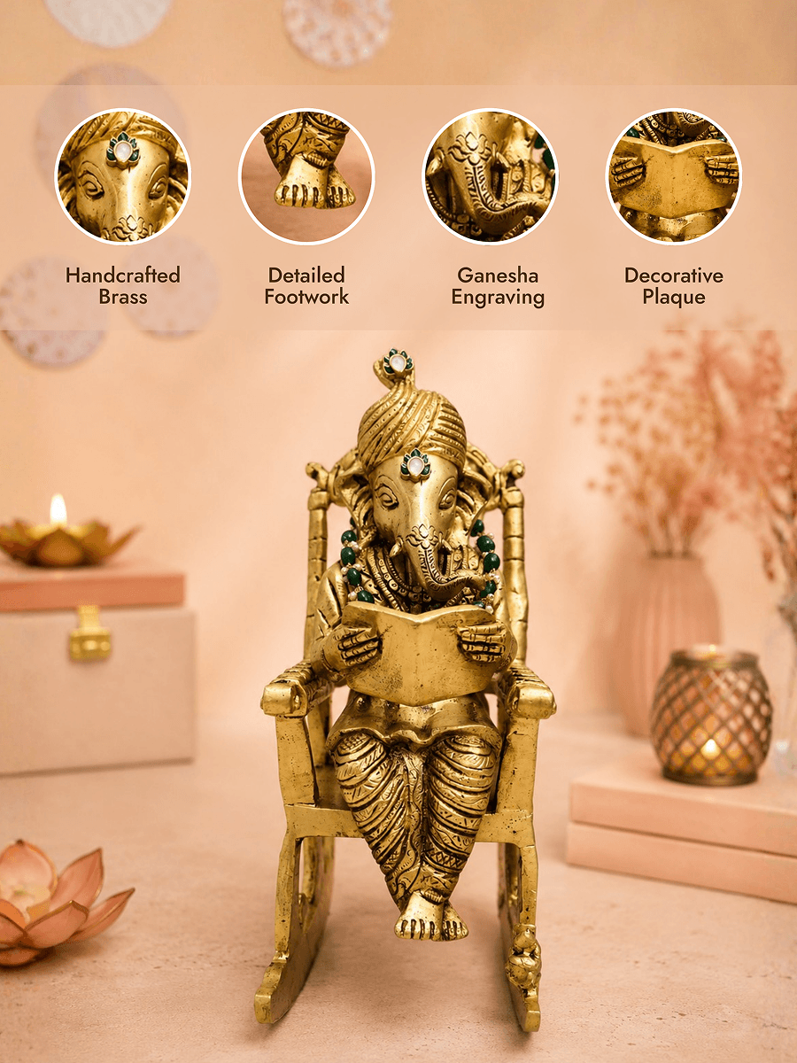 Brass Vidya Vinayak Ganesha Idol