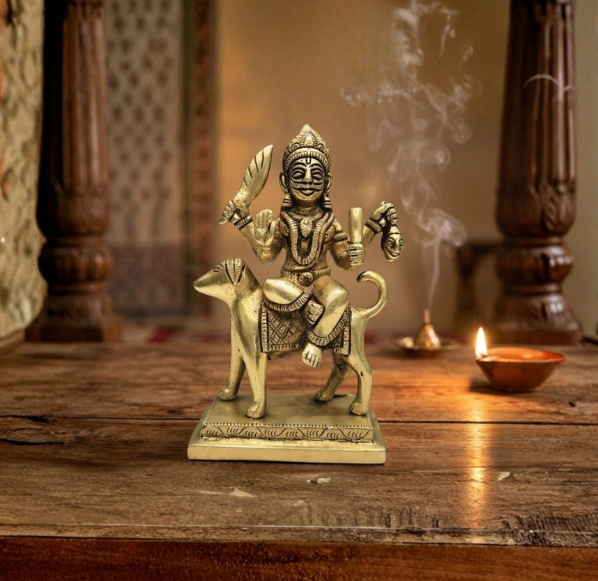 Brass Batuk Bhairav Idol – Divine Child Form of Lord Bhairav for Prosperity & Peace