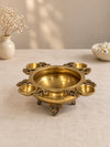 Brass Urli Diya — Urli Bowl with Diyas for Pooja, Diwali & Festive Decor