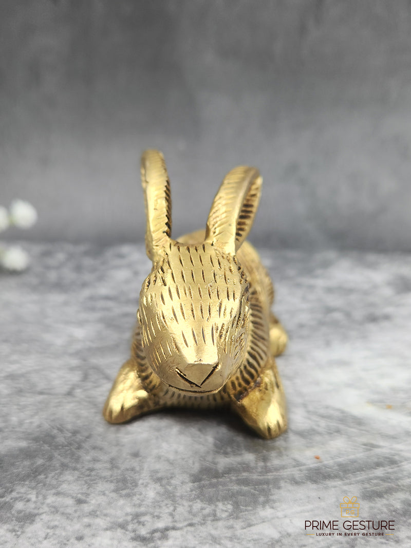 Delightful Brass Mini Rabbit Idol - Product Dimensions