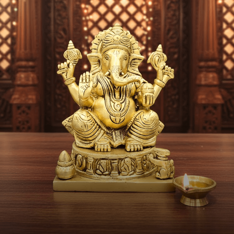 Brass Lord Ganesha Idol
