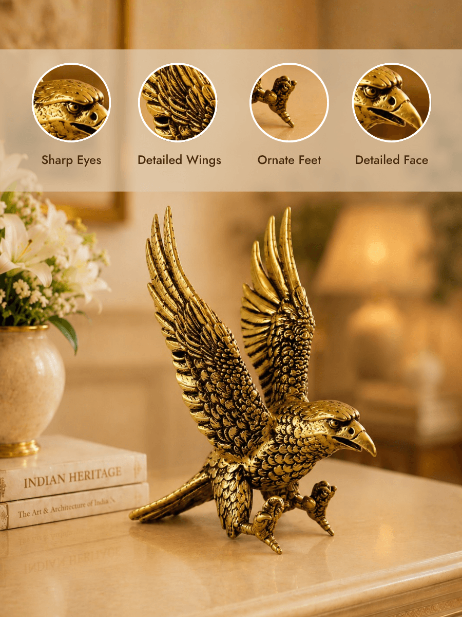 Garuda Eagle Antique Gold Finish