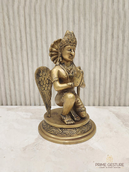 Brass Garuda statue(Namaste Pose)