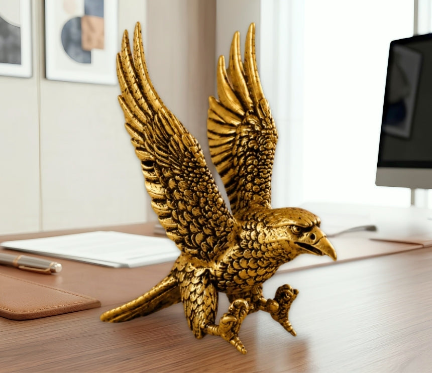 Garuda Eagle Antique Gold Finish Showpiece – A Symbol of Vision, Strength & Achievement