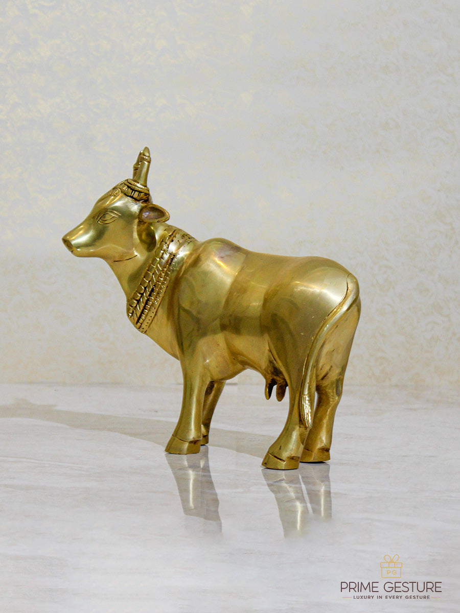Brass Cow Statue