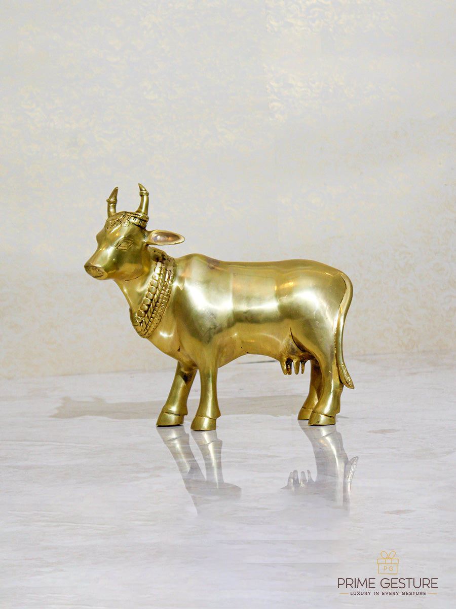 Brass Cow Statue