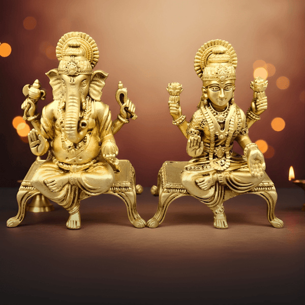 Brass Lakshmi Ganesha Ji