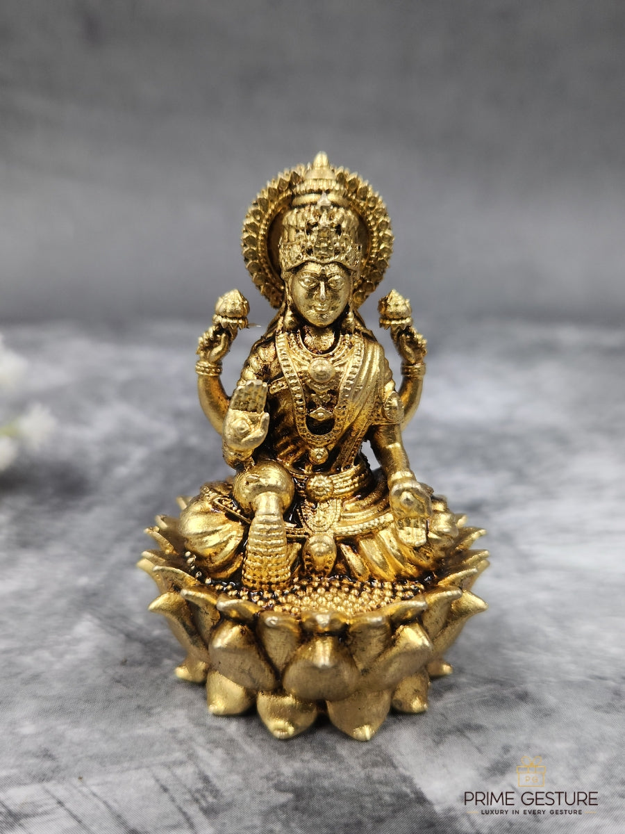 Brass Laxmi Ji Idol – Grace, Comfort & Prosperity for Your Space