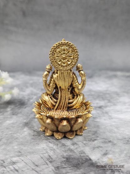 Brass Laxmi Ji Idol – Grace, Comfort & Prosperity for Your Space