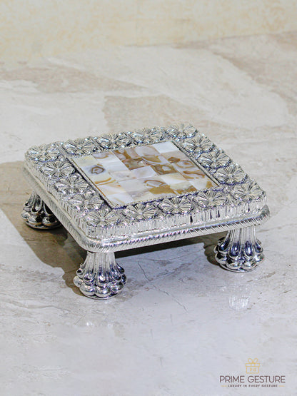 Silver Decorative Chowki