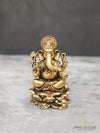 Sacred Brass Ganpati Ji Statue on Lotus