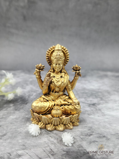 Brass Laxmi Ji Idol – Graceful Abundance & Steady Prosperity