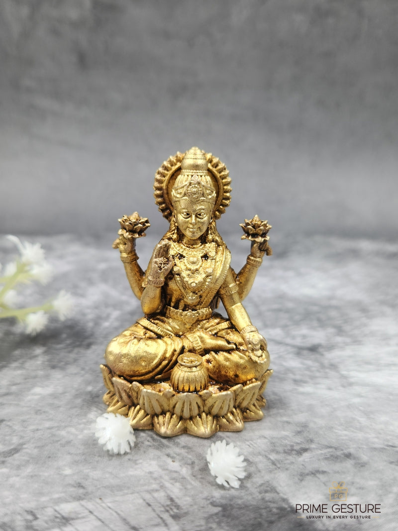 Brass Laxmi Ji Idol – Graceful Abundance & Steady Prosperity - Product Dimensions