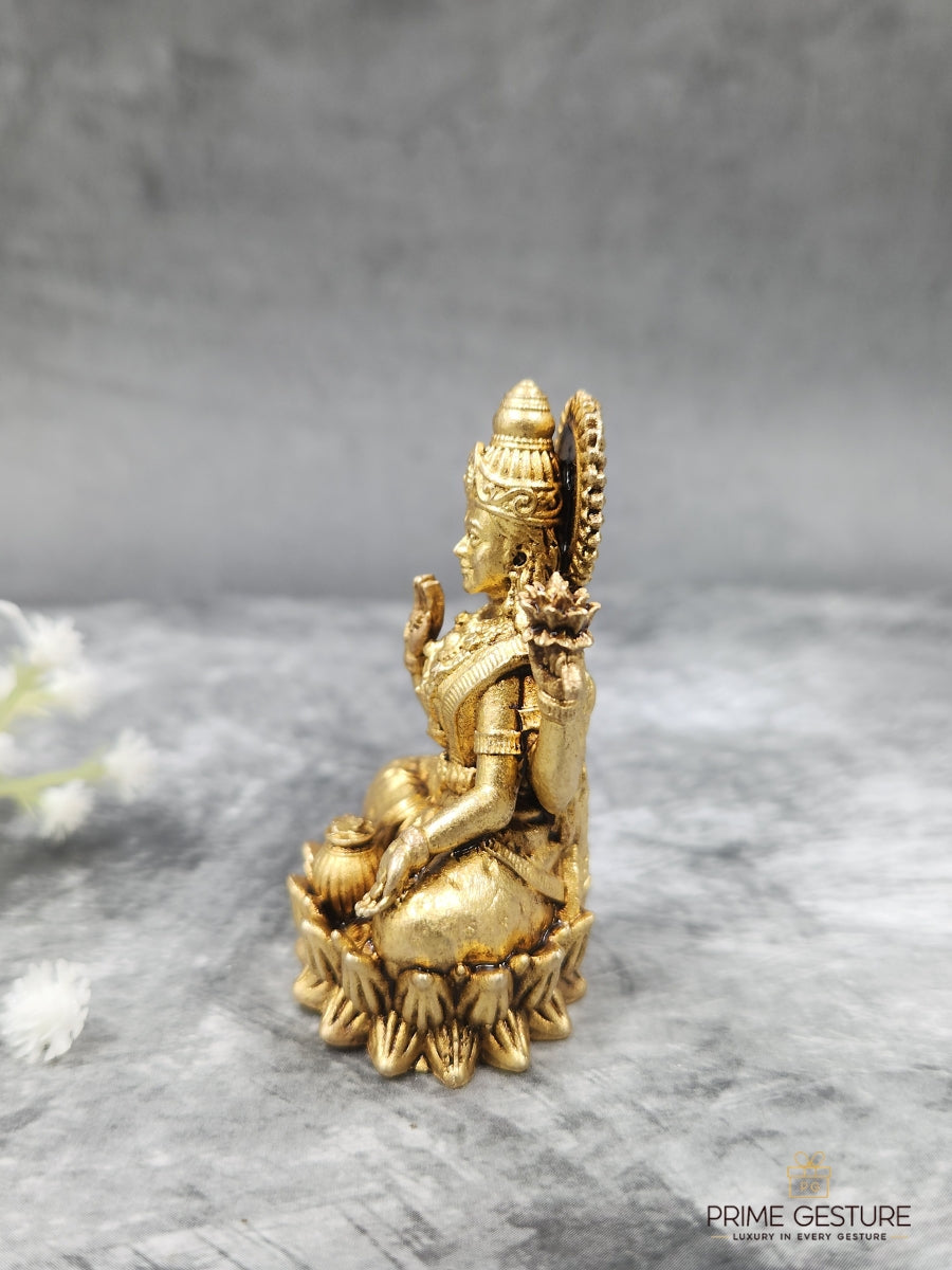 Brass Laxmi Ji Idol – Graceful Abundance & Steady Prosperity