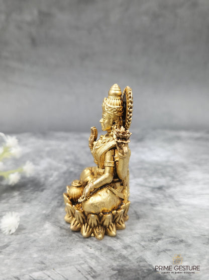 Brass Laxmi Ji Idol – Graceful Abundance & Steady Prosperity