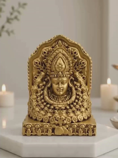 Pure Brass Khatu Shyam Ji Idol for Home Temple, Office & Spiritual Decor