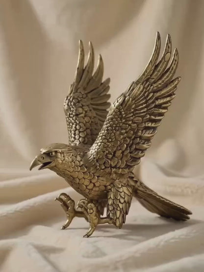 Garuda Eagle Antique Gold Finish Showpiece for Home and Office Decor
